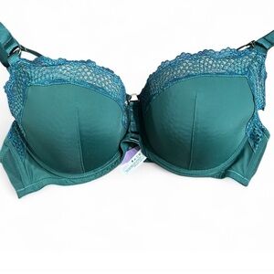 ADORE ME Green Underwire Bra 38DDD With Lace Details And Extra Support Straps